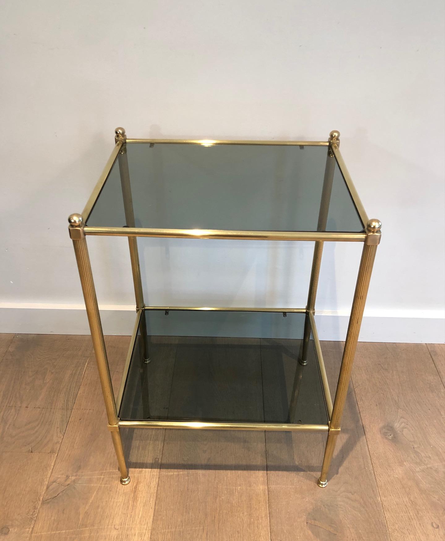 Mid-20th Century Neoclassical Style Brass Side Table