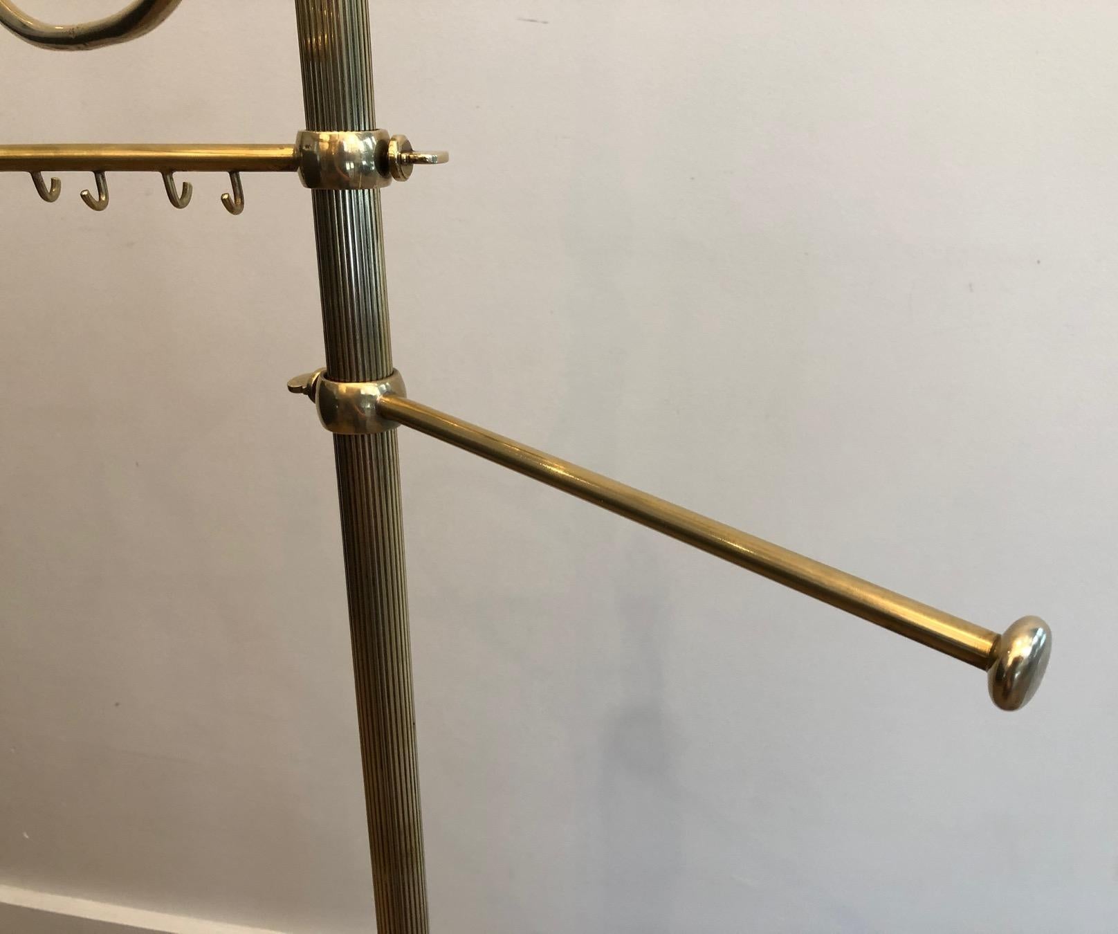 Neoclassical Style Brass Towel Holder For Sale 2