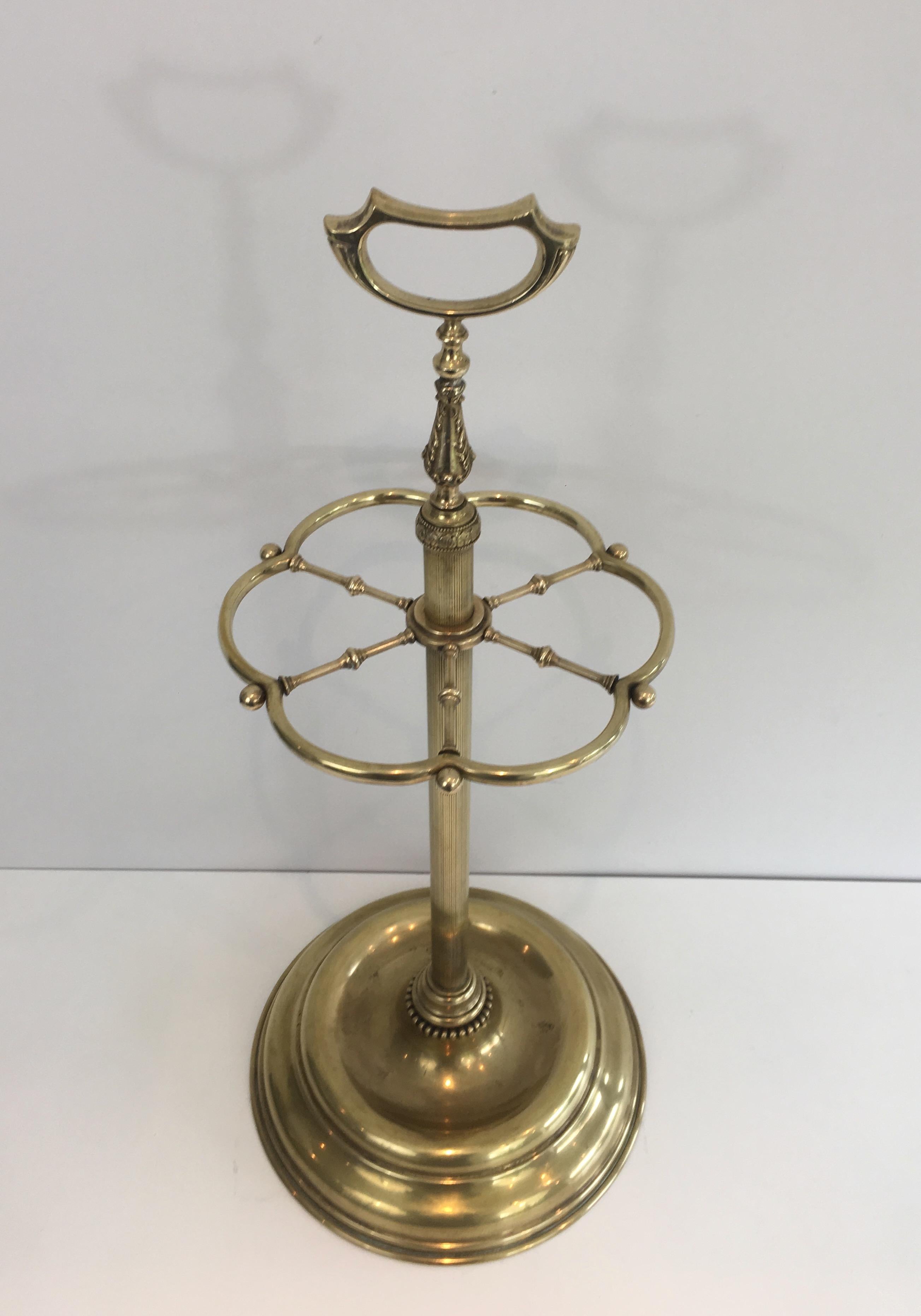 Neoclassical Style Brass Umbrella Stand, French, circa 1940 7