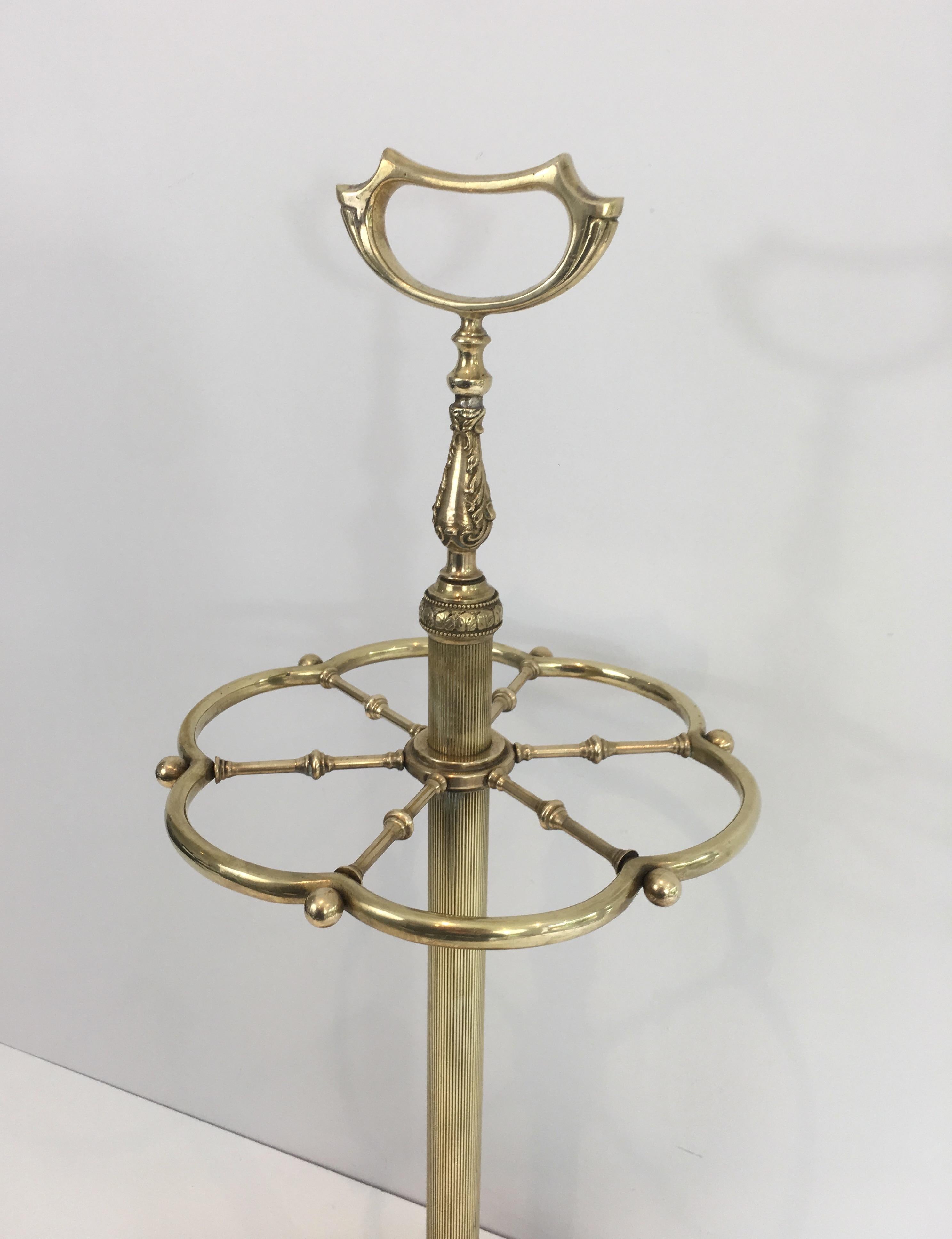 Neoclassical Style Brass Umbrella Stand, French, circa 1940 9