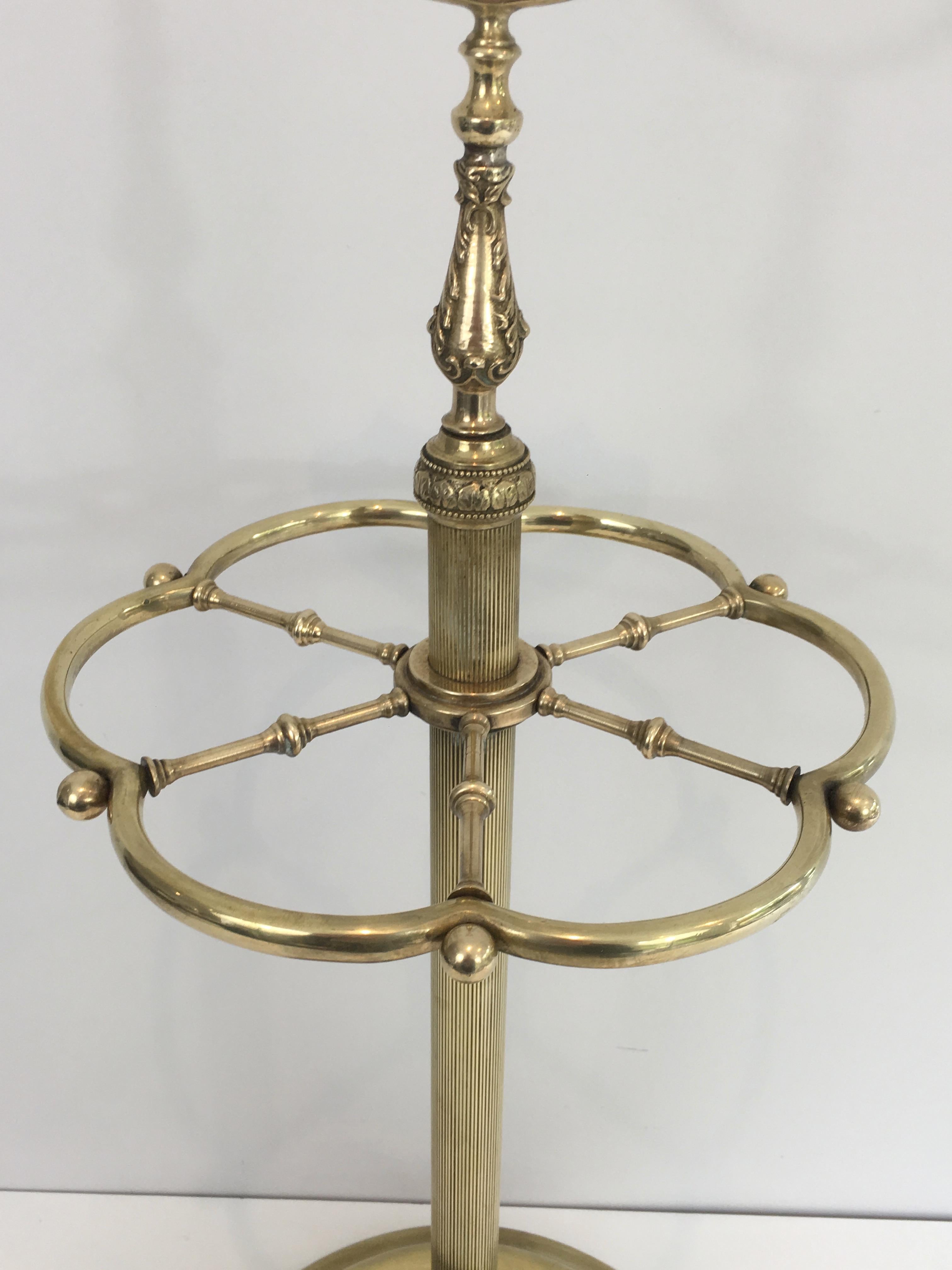 Neoclassical Style Brass Umbrella Stand, French, circa 1940 2