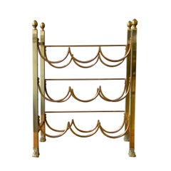 Neoclassical Style Brass Wine Rack