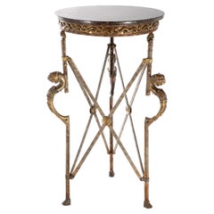 Neoclassical Style Bronze and Granite Topped Gueridon