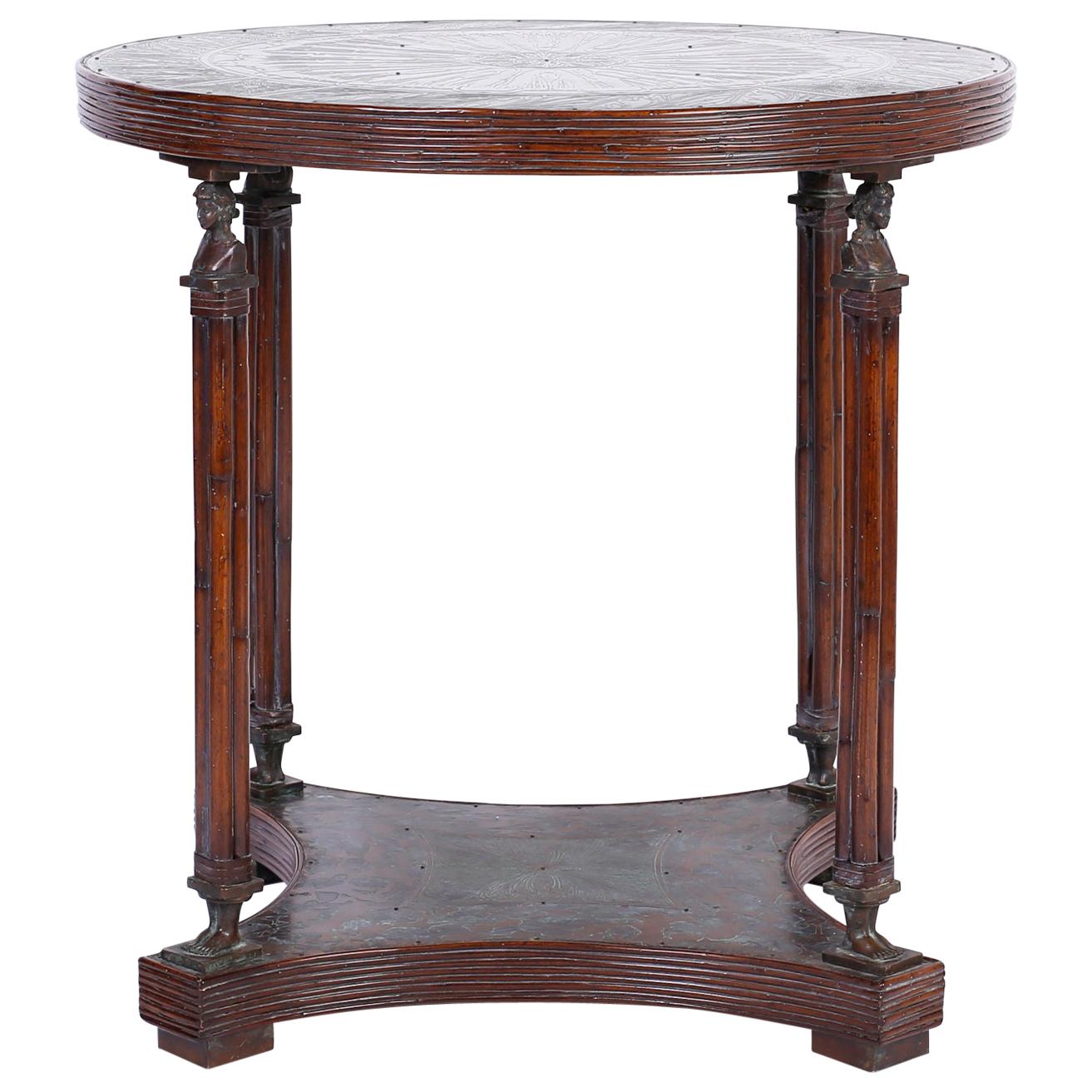 Neoclassical Style Bronze Center Table