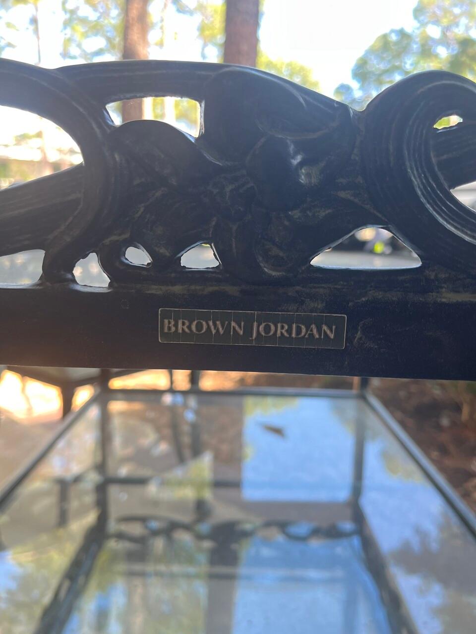 Neoklassischer Stil Brown Jordan Aluminium Barwagen im Angebot 5
