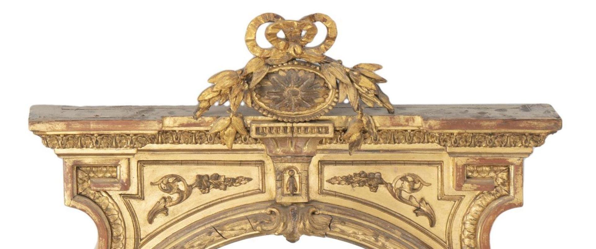 Hand-Carved Neoclassical-Style Carved and Gilt Mirror, 19th Century