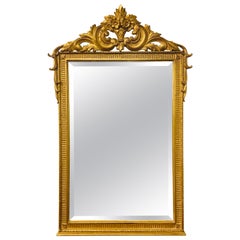 Neoclassical Style Carved Giltwood Wall Mirror in the Manner of La Barge