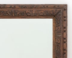 Neoclassical Style Vintage Carved Wood Framed Mirror