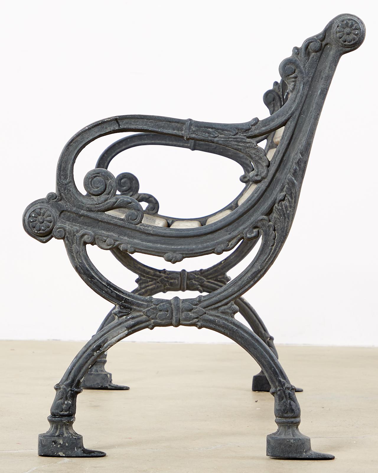 cast iron park bench
