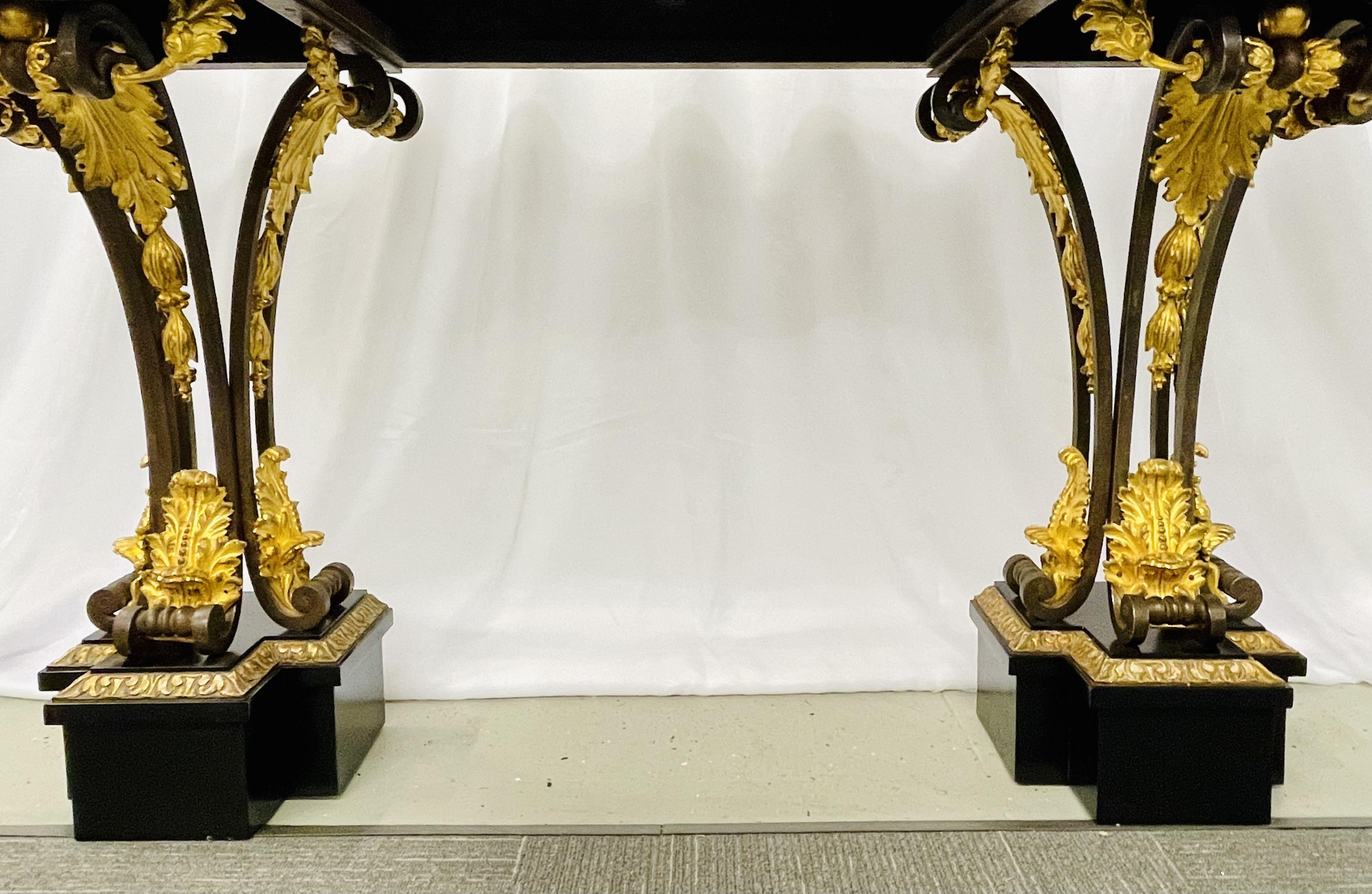 Neoclassical Style Console Table, Refinished, Bronze, Celebrity Provenance For Sale 6