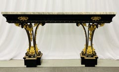 Mesa Consola Estilo Neoclásico, Refinada, Bronce, Procedencia Célebre