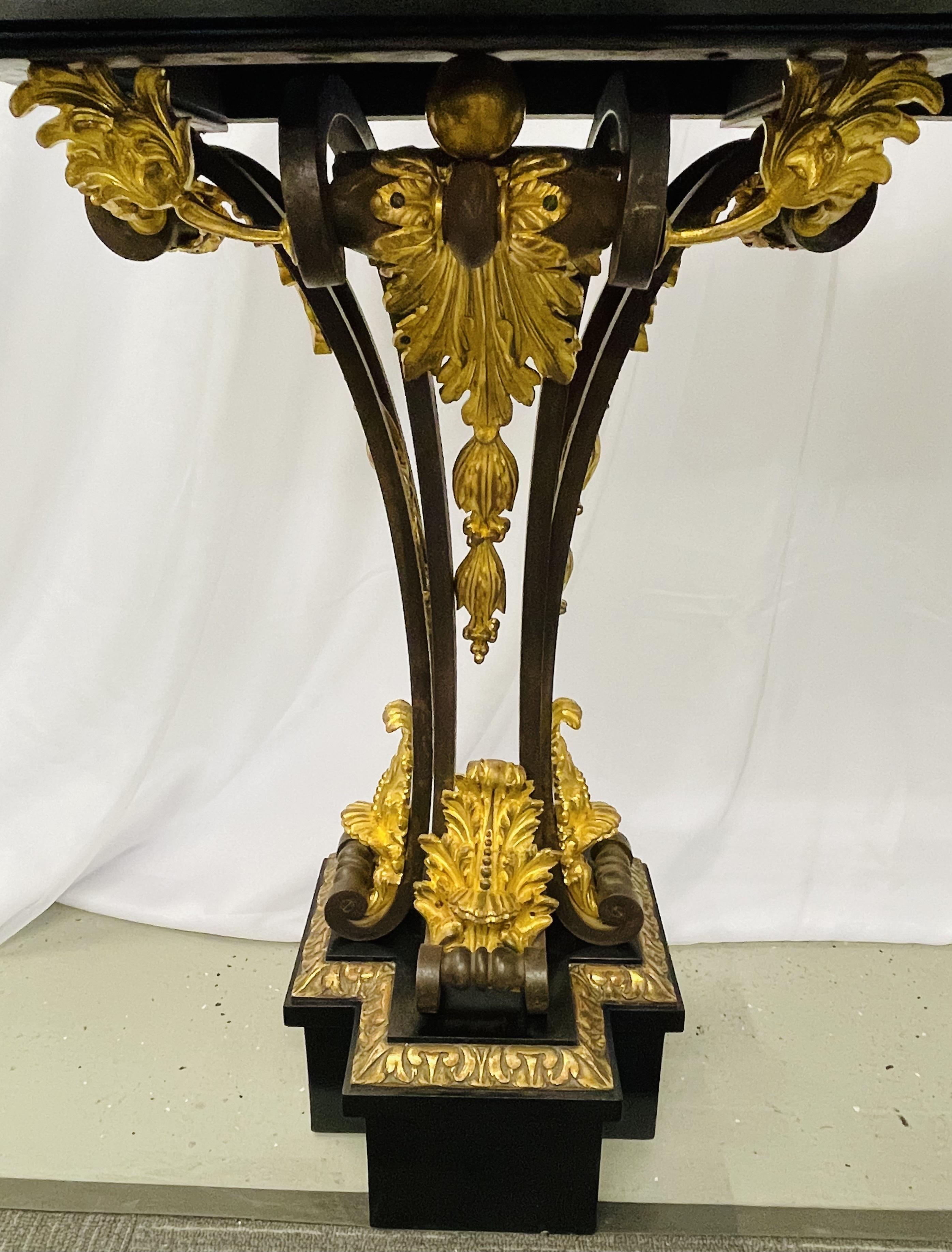 Neoclassical Style Console Table, Refinished, Bronze, Celebrity Provenance For Sale 1