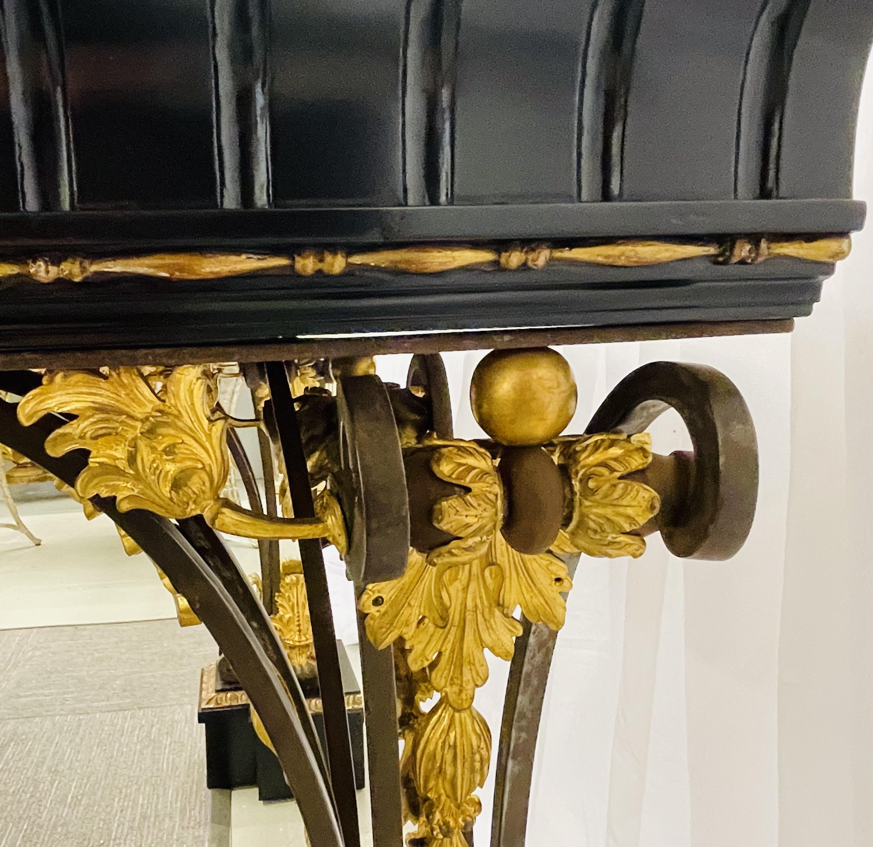 Neoclassical Style Console Table, Refinished, Bronze, Celebrity Provenance For Sale 2