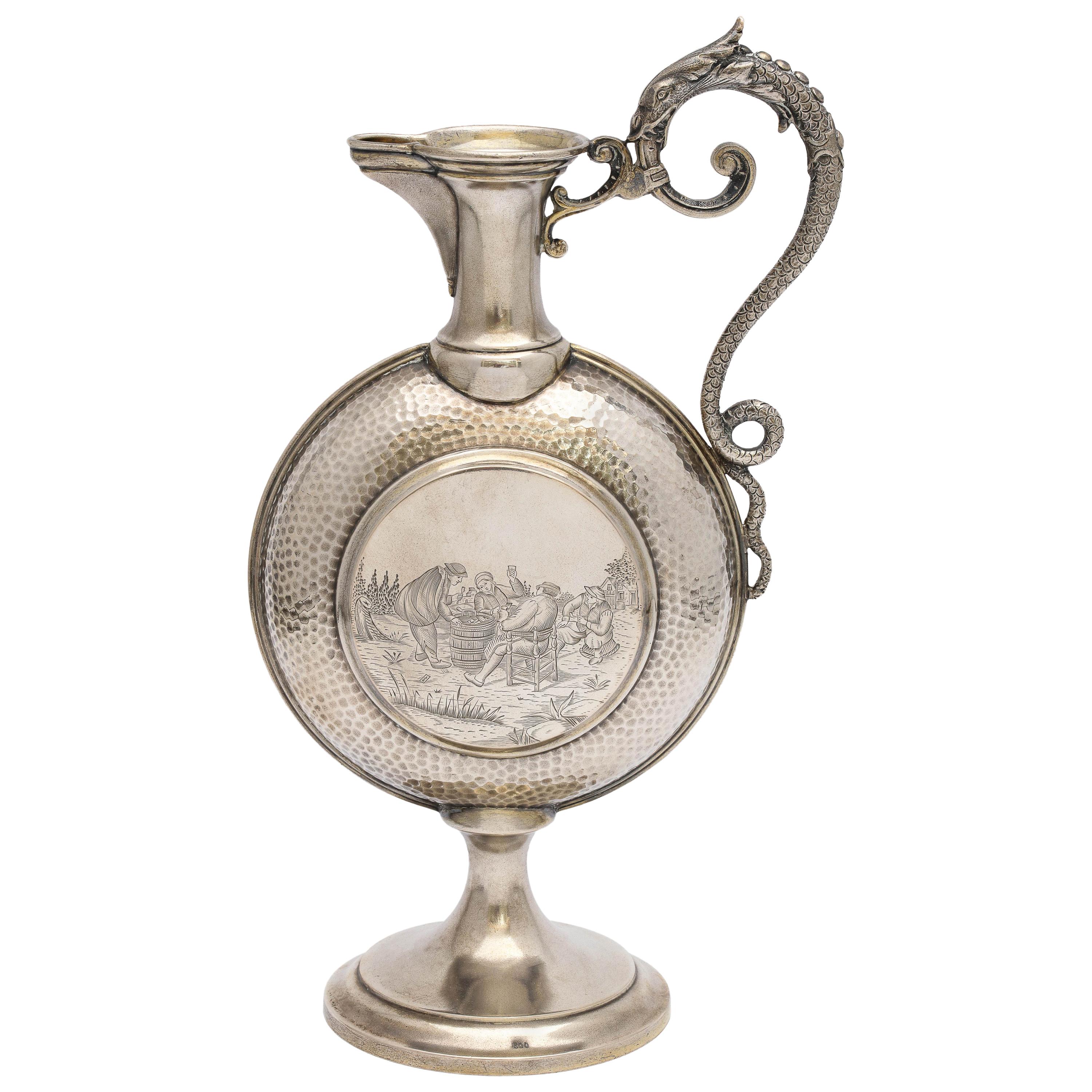 Neoclassical Style Continental Silver '.800' Ewer/Pitcher