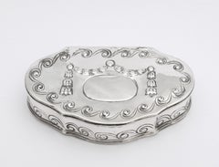 Neoclassical-Style Continental Silver '.800' Trinkets Box with Hinged Lid
