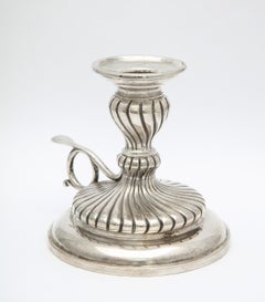 Neoclassical, Style Continental Silver '.835' Chamber Stick