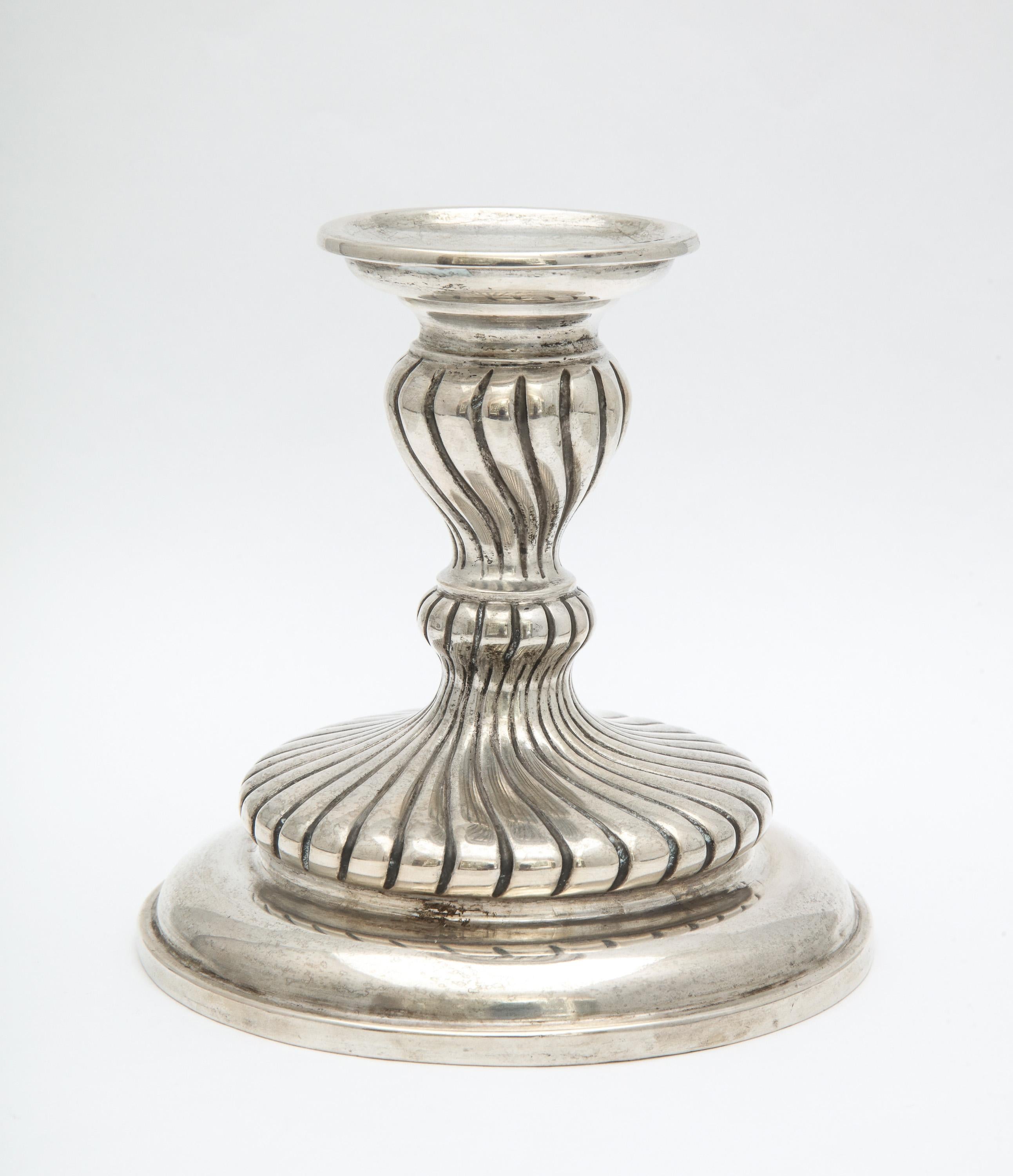 Austrian Neoclassical, Style Continental Silver '.835' Chamber Stick For Sale