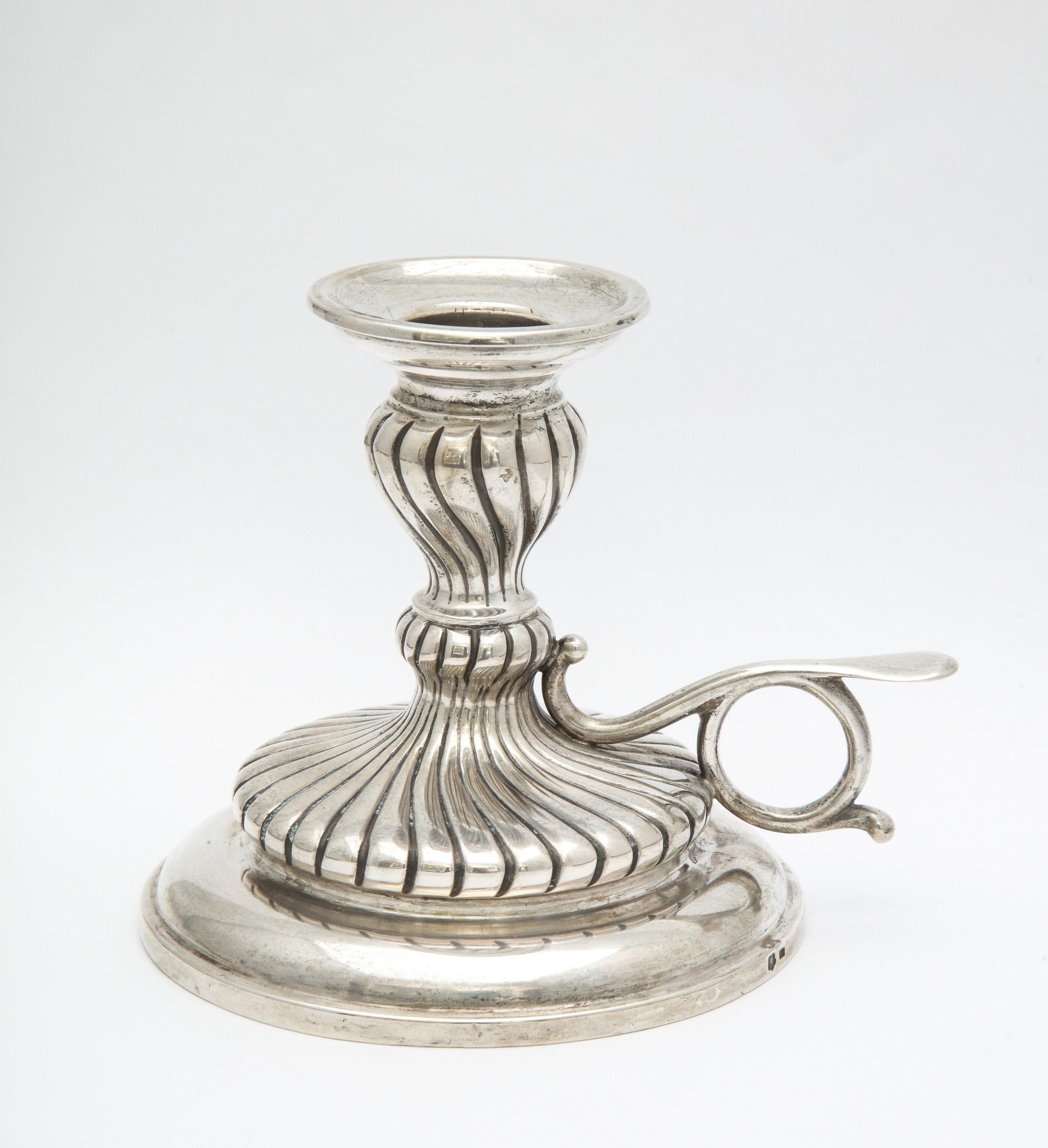 Early 20th Century Neoclassical, Style Continental Silver '.835' Chamber Stick For Sale