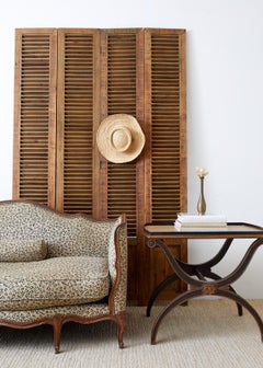 Neoklassischer Stil Curule Bein Lederplatte Tablett Tisch