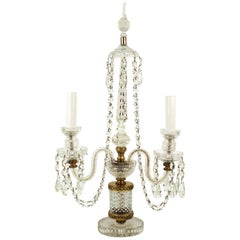 Neoclassical Style Czech Crystal Table Lamp