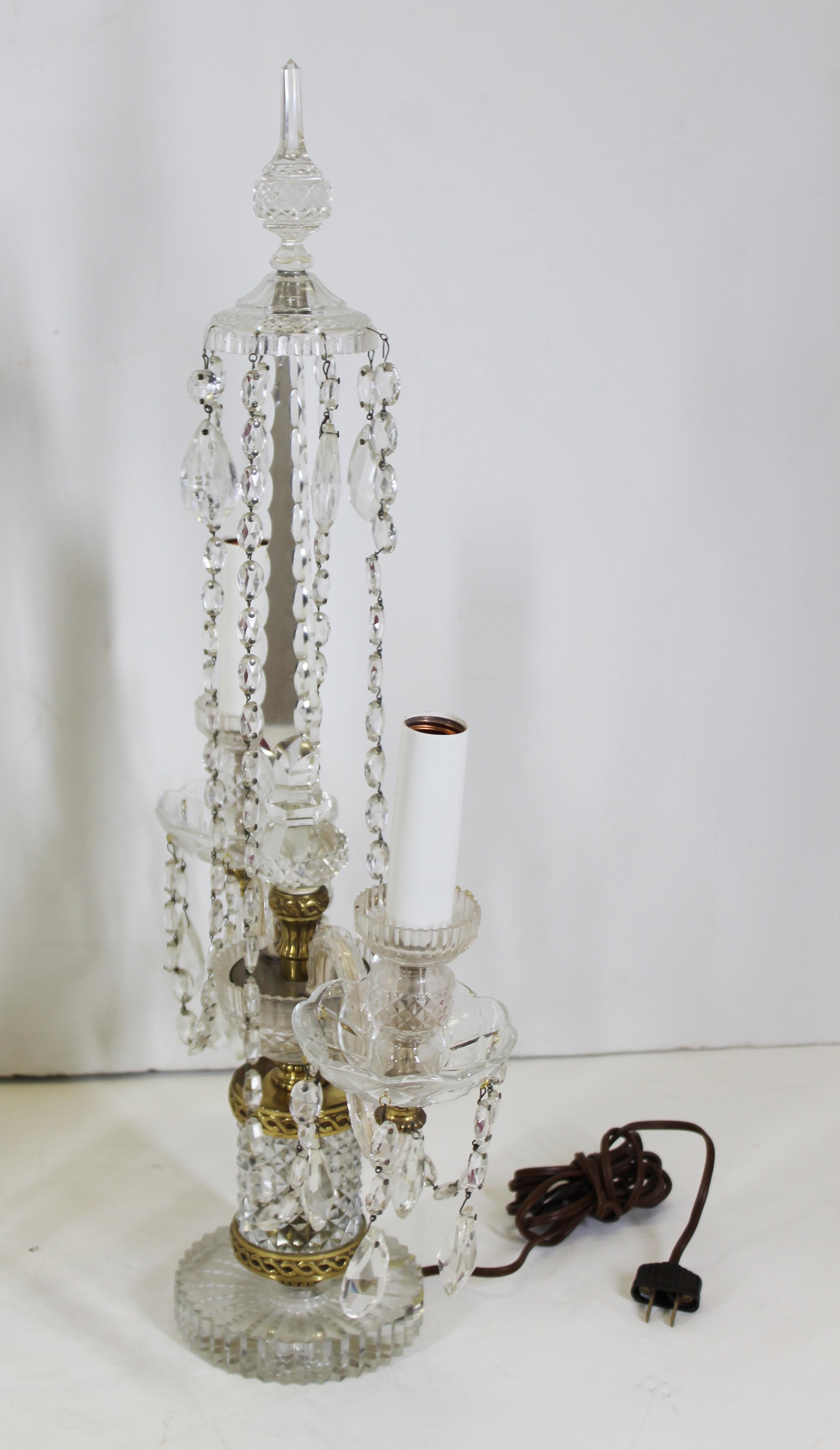 Neoclassical Style Czech Crystal Table Lamps 8