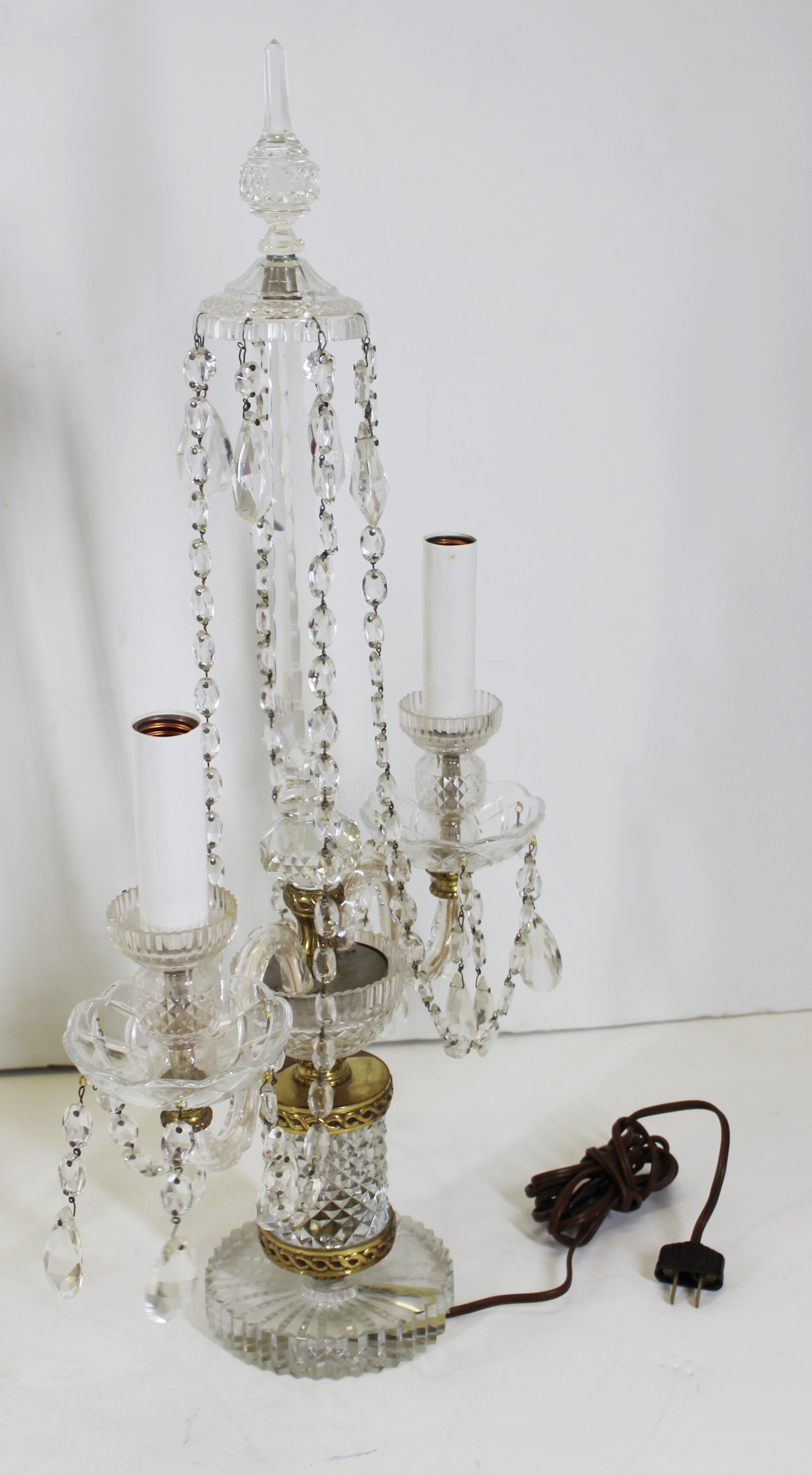 Neoclassical Style Czech Crystal Table Lamps 9