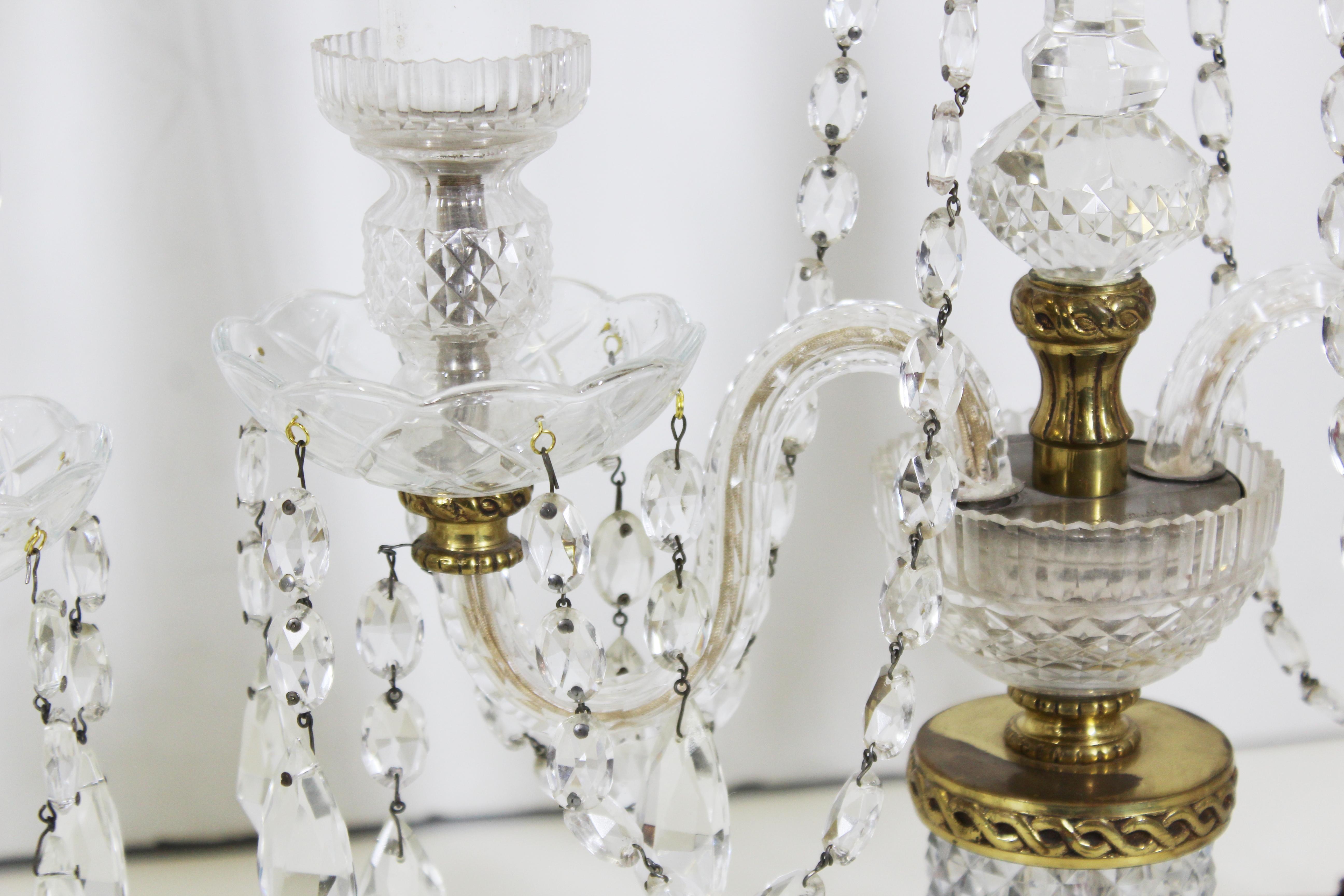 Neoclassical Style Czech Crystal Table Lamps 3