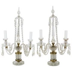 Neoclassical Style Czech Crystal Table Lamps