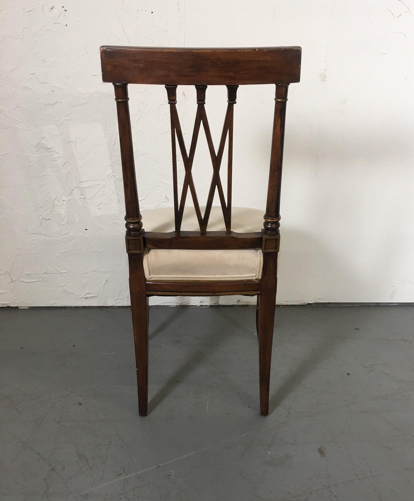 Neoclassical Style Dining Chairs Set of 6 In Good Condition In Pomona, CA