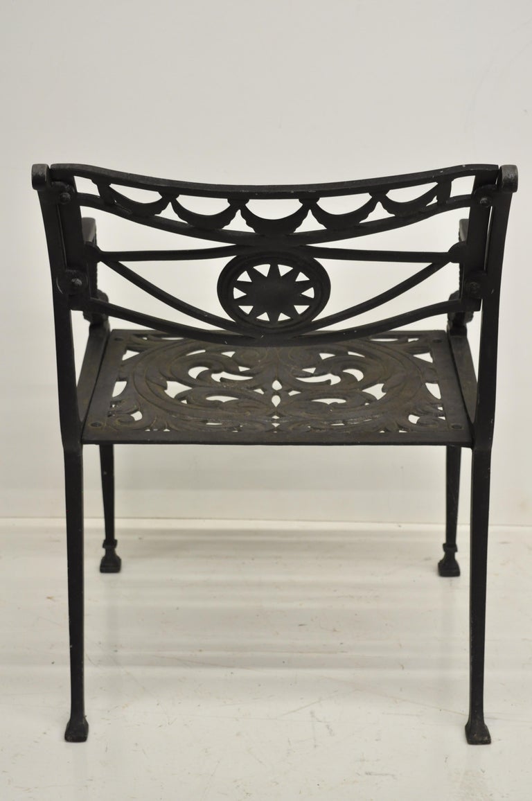 Neoclassical Style Dolphin Patio Armchairs Cast Aluminium Molla