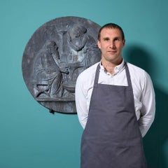 Englische Bleiplatte im neoklassischen Stil nach Thorvaldsen