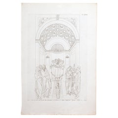 Neoclassical Style Etching Drawing by Brignoli