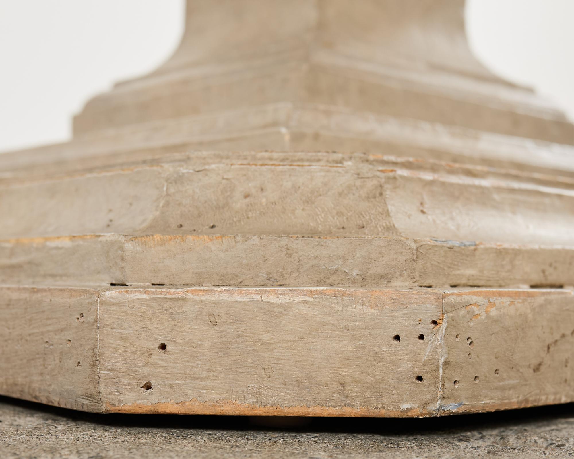 Neoclassical Style Faux Limestone Lacquered Center Table 7