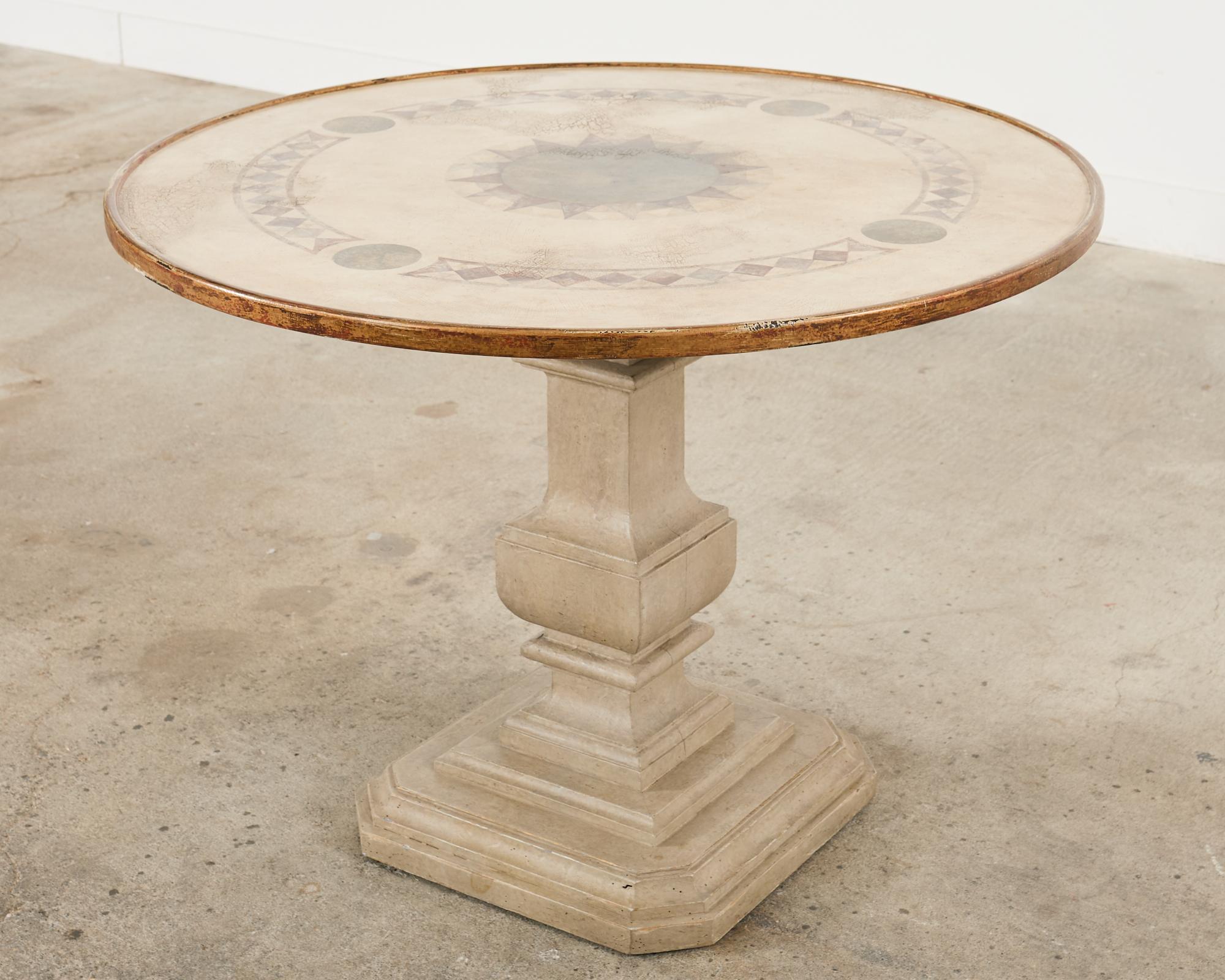 Neoclassical Style Faux Limestone Lacquered Center Table 10