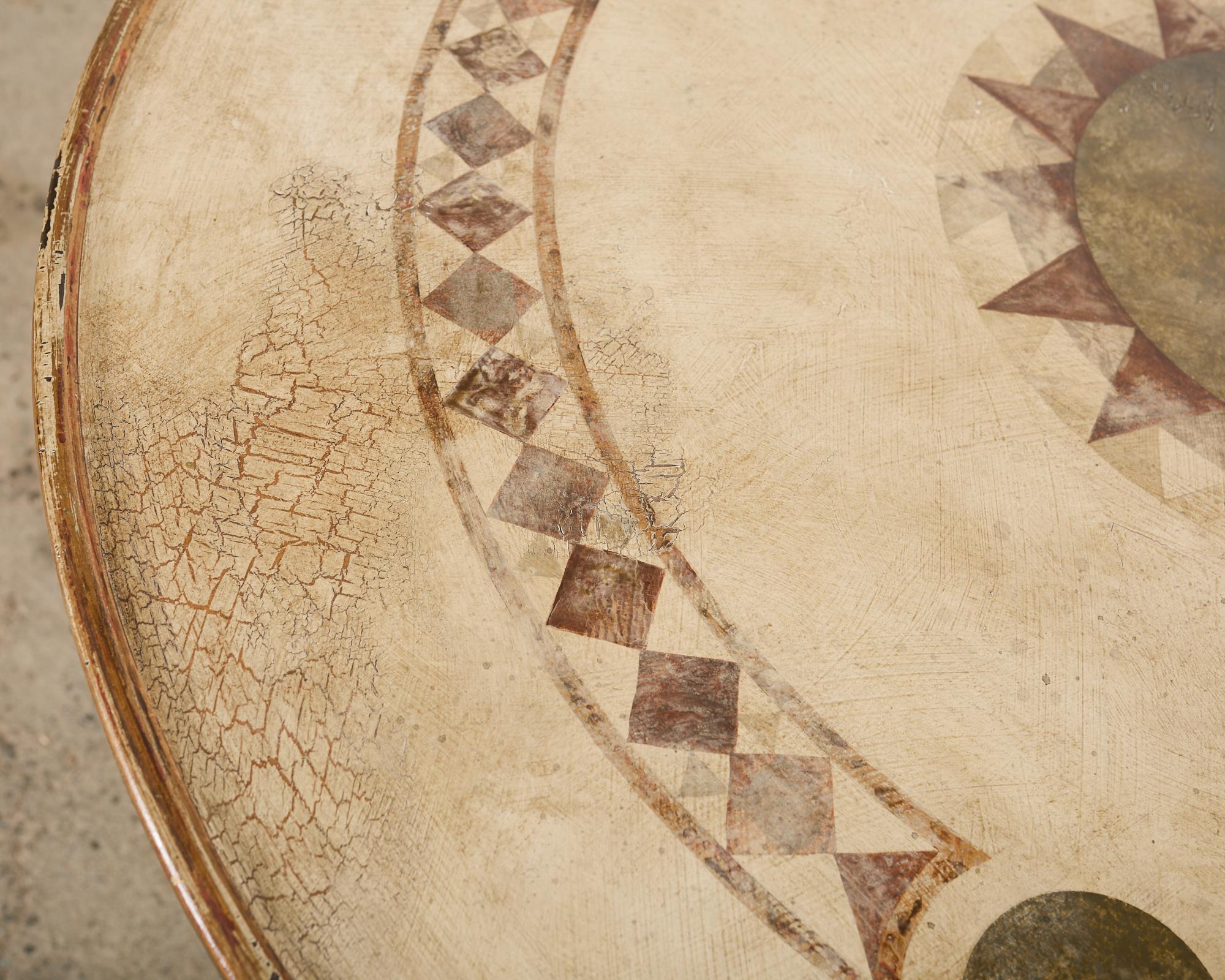 Neoclassical Style Faux Limestone Lacquered Center Table 1