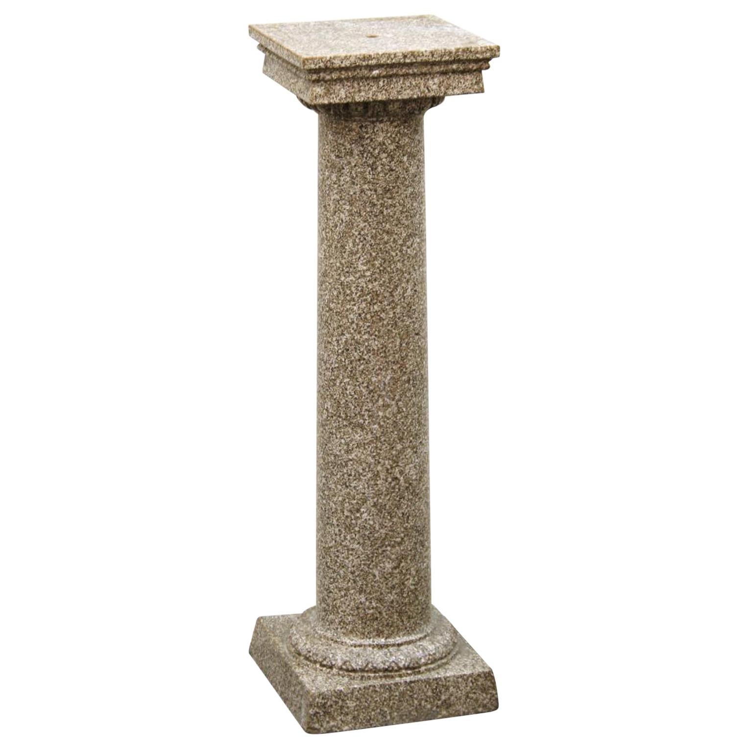 Neoclassical Style Faux-Painted Terracotta Pedestal For Sale