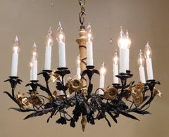 Neoclassical Style Foliate 14-Light Chandelier, France, circa 1905