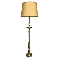 Vintage Neoclassical Style French Brass and  Bronze Floor Lamp