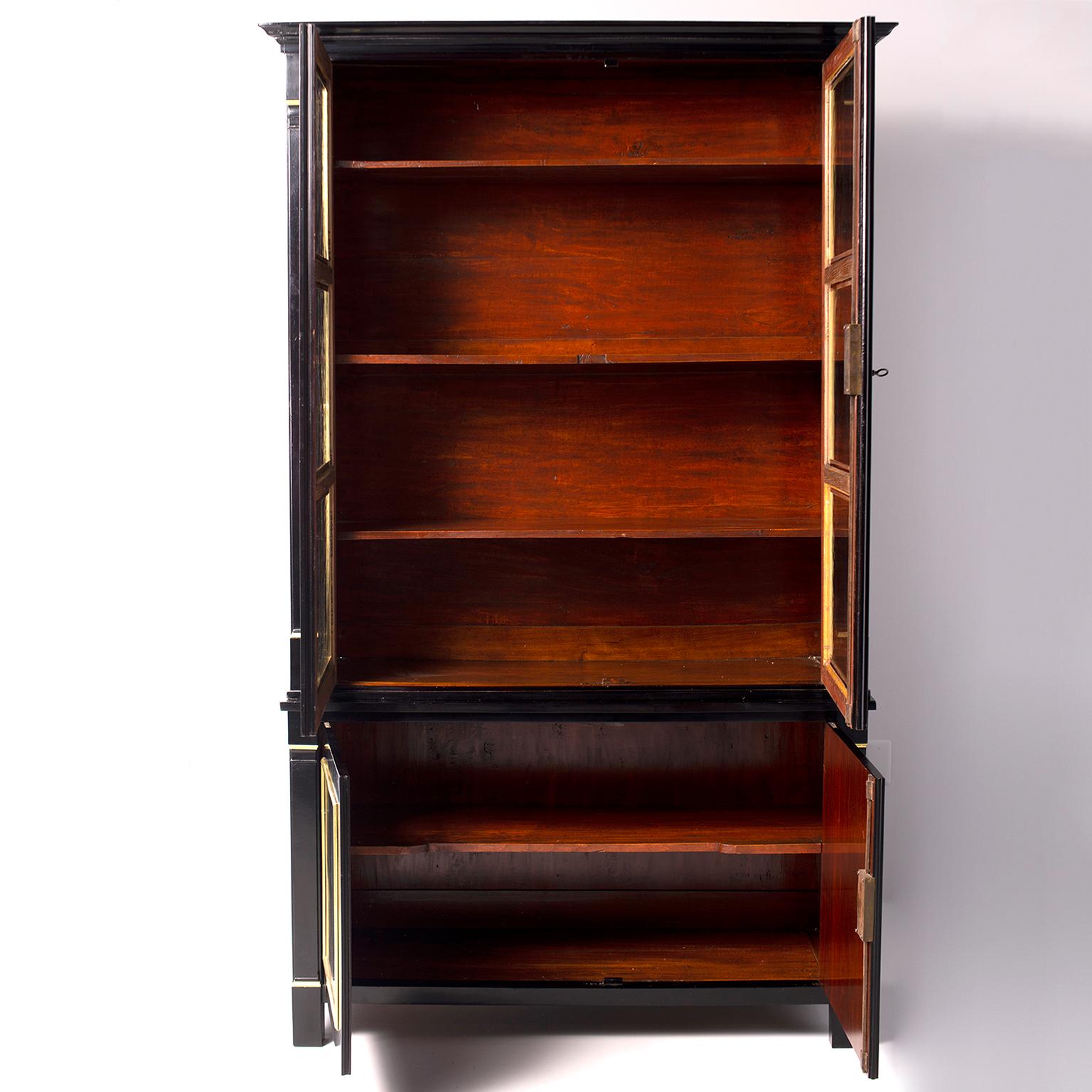 20th Century Neoclassical Style French Ebonised Bookcase