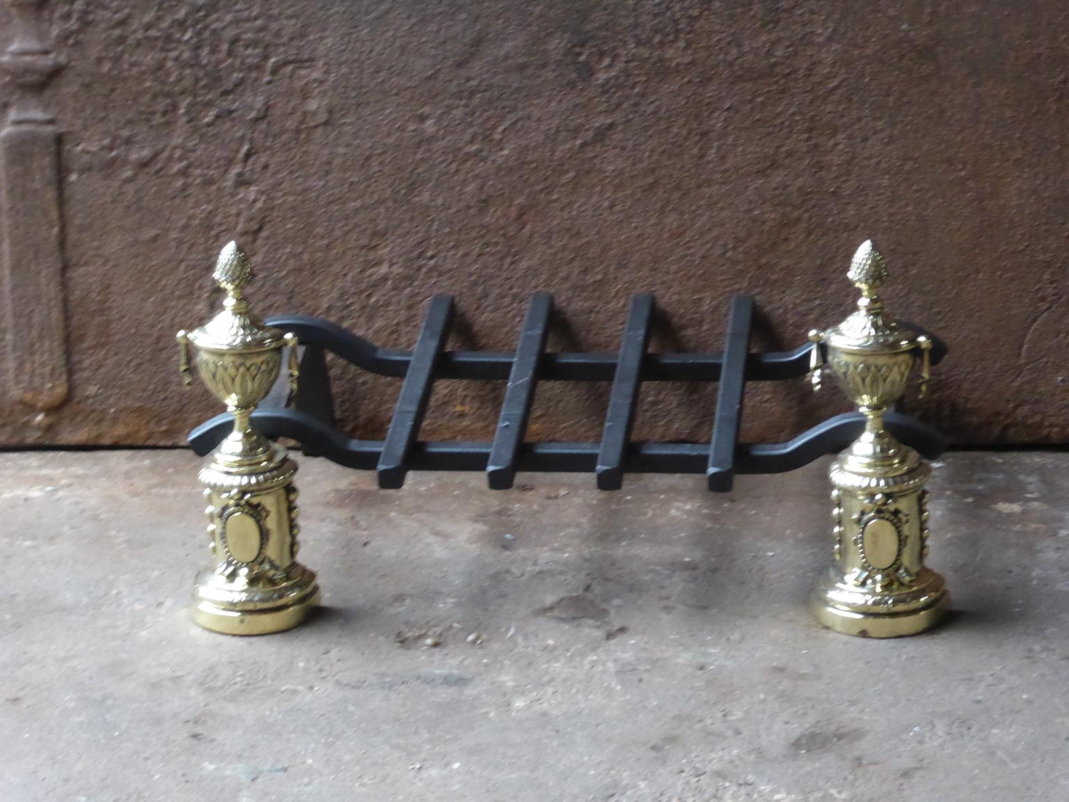 Forged Napoleon III Style French Fire Grate, Fireplace Grate For Sale