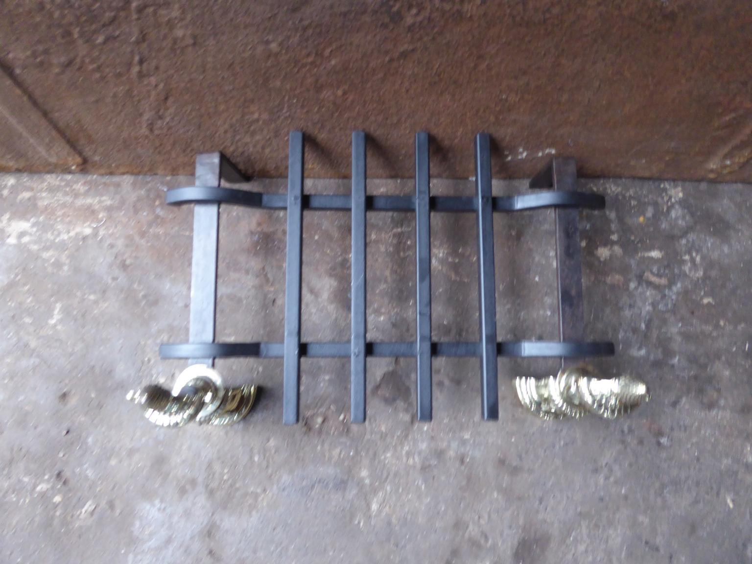 Brass Napoleon III Style French Fire Grate, Fireplace Grate For Sale