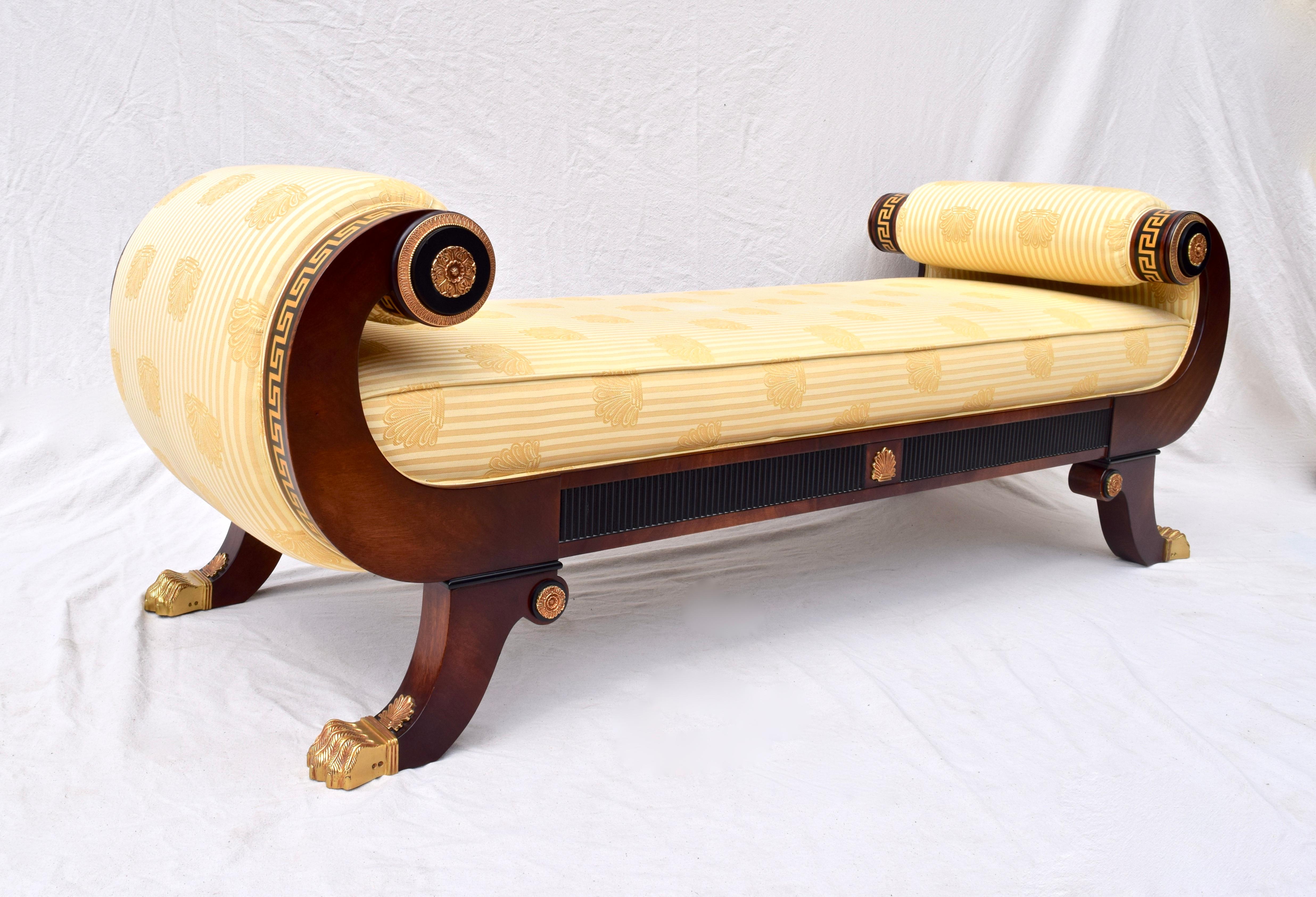 Neoclassical Style French Recamier or Daybed in the Style of Maitland Smith 2