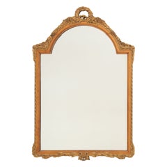 Neoclassical Style Fruitwood Arch Form Framed Mirror