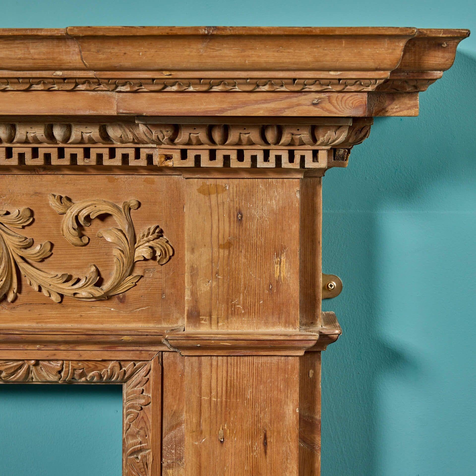Neoclassical Style Georgian Fire Mantel In Good Condition For Sale In Wormelow, Herefordshire