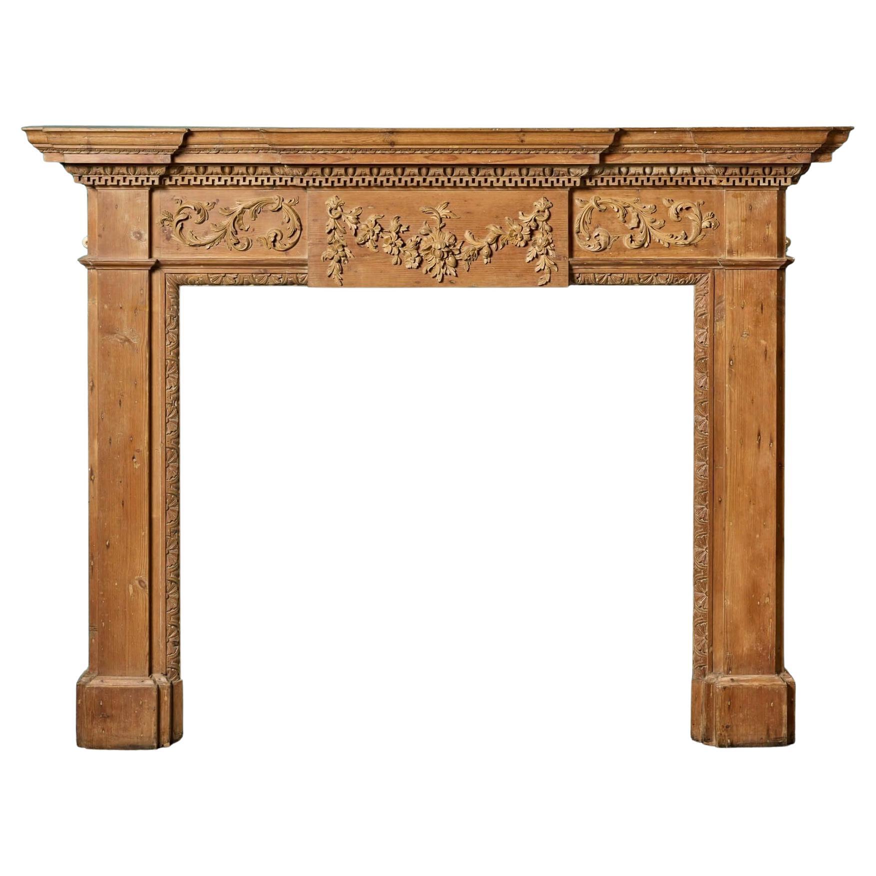 Neoclassical Style Georgian Fire Mantel For Sale