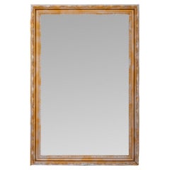 Neoclassical Style Gilt and Silvered Washed Mirror