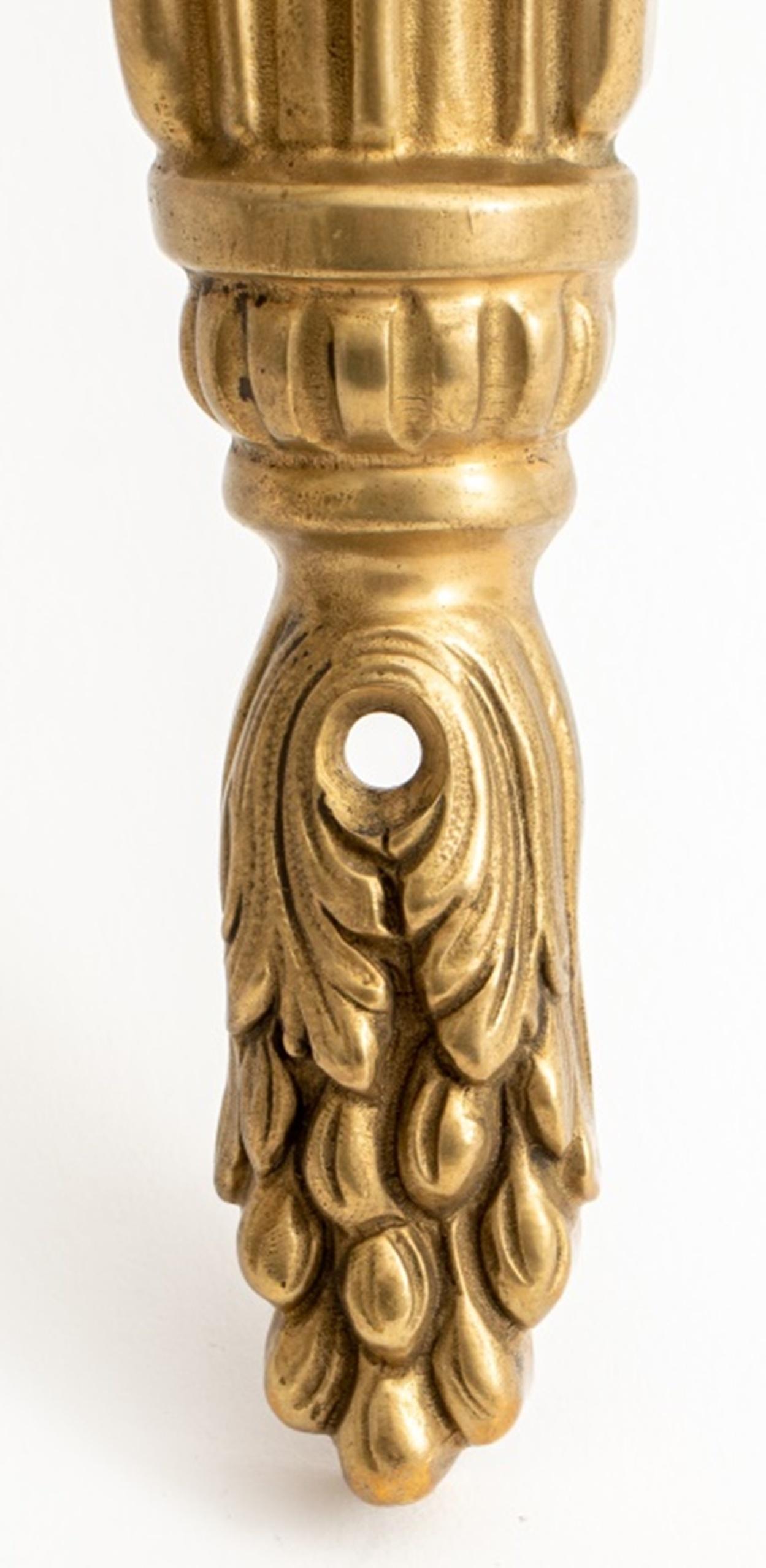 20th Century Neoclassical Style Gilt Bronze 2-Arm Sconces, Pair