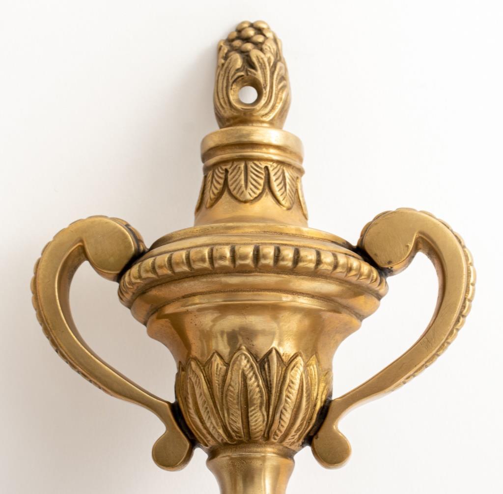 Neoclassical Style Gilt Bronze 2-Arm Sconces, Pair 3