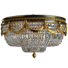 Neoclassical Style Gilt Bronze Flush Mount Fixture by Gherardo Degli Albizzi