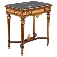 Neoclassical Style Gilt Bronze-Mounted Side Table by Henri Picard